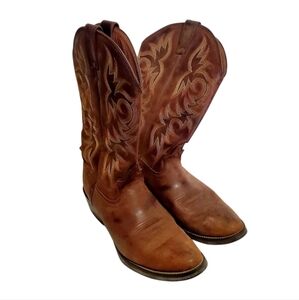 JUSTIN USA Style 2551 Oiled Leather Western Cowboy Riding Boots Mens Size 11 D.